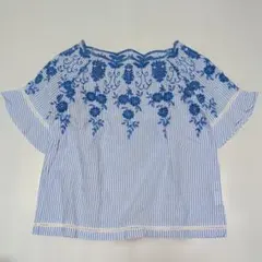 シンプリシテェ★お花刺繍エンブロイダリー！シャツプルオーバー★Fのサムネイル