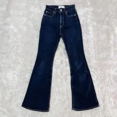 極美品 AZUL by moussy フレアデニム 濃紺 ブルー XS