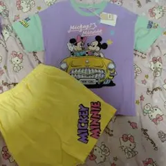 リトシー　ミッキー　ミニー　半袖　セットアップ　パジャマ　110