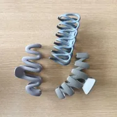 波状デザイン ヘアクリップ 3個セット