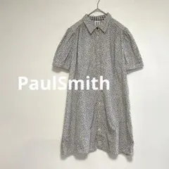 美品✨ポールスミス シャツワンピース 花柄 総柄 ミニワンピ マルチ
