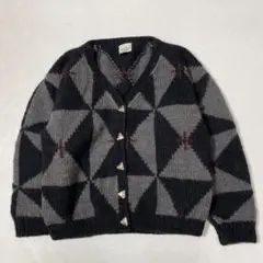 HIMALAYAN ペルー製 ハンドメイド Vネックニットカーディガン