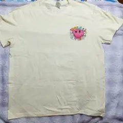 SMILE プリント 半袖Tシャツ アイボリー