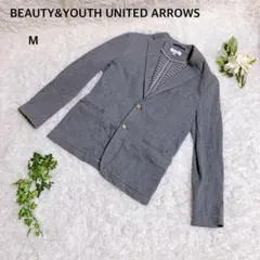 ビューティー&ユース　テーラードジャケット 綿混　シンプル　オフィス　カジュアル