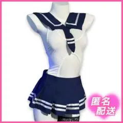 4点セット 制服 レオタード コスプレ セーラー服 襟 ミニスカ Y00764