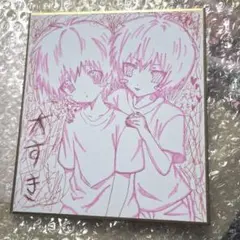 手描き 色紙イラスト 重音テト ファンアート - メルカリ