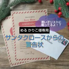 【める かりこ様専用】サンタクロースからの警告状