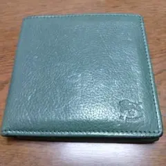 IL BISONTEの二つ折財布 グリーン