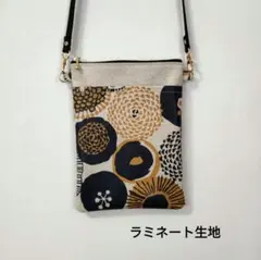 斜め掛けミニショルダー、スマホショルダー、　　インクブルー