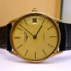 C146 Longines Automatic 腕時計 本体 ゴールド文字盤 - メルカリ