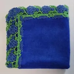 新品未使用【近沢レース】シーズンタオルハンカチ★朝顔・アサガオ