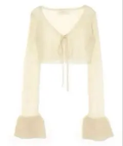 andmary sheer ribbon cardigan アンドマリー