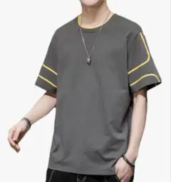 メンズTシャツ 丸首 カジュアル 重ね着風 3XL