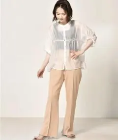 513*NEW!!RETRO GIRL/レトロガール★チェックセミフレアパンツ