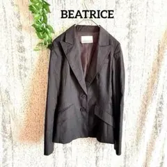 【BEATRICE】 ストライプ レディーステーラードジャケット グレーのサムネイル