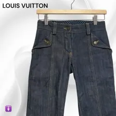 美品‼︎ レディース ◆VUITTON◆ ストレートデニム 暗めインディゴ34のサムネイル
