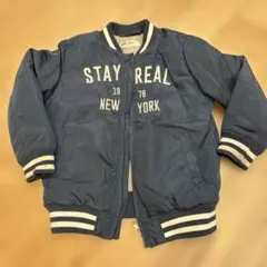 H&M ネイビージャケット110センチ青ブルゾンスタジャントラ虎タイガー4.5歳