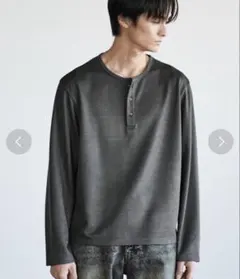 REFINED WAFFLE HENLEY NECK L/S TEE
