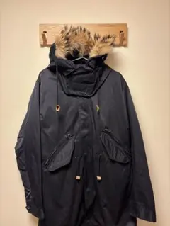 【再値下げ】MEN’S BIGI ダークネイビー ファー付きモッズコート