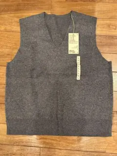 【未使用】無印良品 ミラノリブ編み ニットベスト L