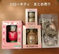 希少☆ハローキティまとめ売り　印鑑ケース とっくり おちょこ Xmasツリーのサムネイル
