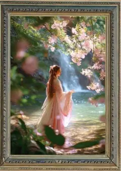 Ｐ1664 水の女神 瀬織津姫　【開運絵画風ヒーリングアート】