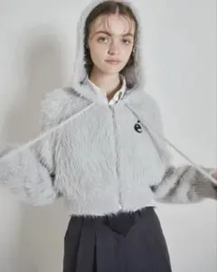 トップス epine shaggy knit hoodie ivory epine e shaggy knit zipper hoodie ivory