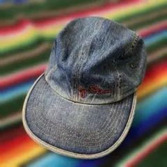デニムキャップ刺繍ロゴ付き