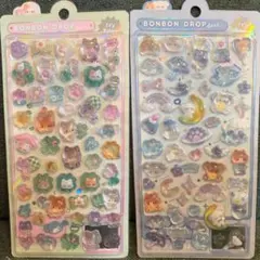 正規品　ボンボンドロップシール　わんわんボンボン　ねこねボンボン　2枚セット