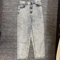 GU デニムパンツ スノーウォッシュ ヴィンテージ風