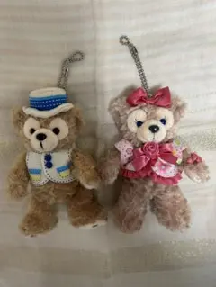 ダッフィー  シェリーメイ　スプリングヴォヤッジ　ぬいば　ぬいぐるみバッヂ