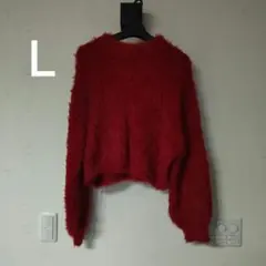 SUREVE 赤色 ニットセーター Lサイズ