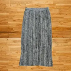 極美品 日本製 入里商店 リブニット タイトスカート L 霜降り レトロ y2k