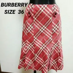 バーバリーブルーレーベル キュロット38 チェック ピンク 美品 - メルカリ