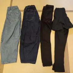 GUデニム2枚&ユニクロヒートテックデニム１枚&エバクロ裏起毛スカッツ１枚セット