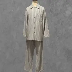 80s 長袖ストライプ柄 パジャマシャツ 古着 vintage ユーロ