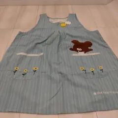 the bear's school 青いストライプエプロン
