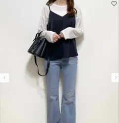 GU シアートップス　クルーネック Tシャツ 長袖 ホワイト