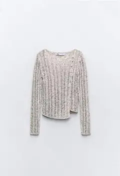 zara メッシュニット　セーター　編み