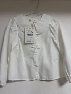 ZARA ホワイト 長袖ブラウス 104