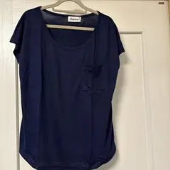 【新品】ゆるてろ半袖ポケット付きTシャツ　ネイビーのサムネイル