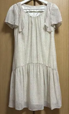 NATURAL BEAUTY BASIC フリル袖 ワンピース L