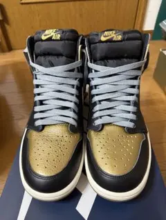 AIR JORDAN 1 HIGH black & gold 28cm