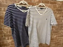 Polo Ralph Lauren ストライプTシャツ 2枚セット XL