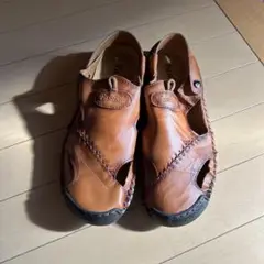 Fashion ブラウンレザーサンダル