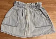 ZARA ライトブルーデニムスカート110cm 4-5歳 女子