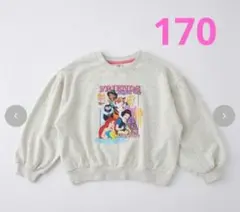 170サイズ ディズニープリンセス 裏毛トレーナー しまむら リトシー グレー
