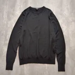 UNIQLO ニット XL 黒 レディース シンプル クルーネック セーター