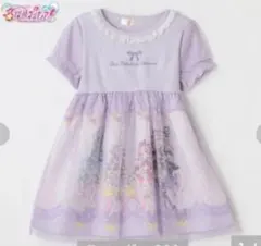 名探偵プリキュア ワンピース 110 新品未使用タグ付　パープルのサムネイル