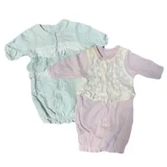 【バースデイ】 フリル ツーウェイオール 双子 女の子 60cm